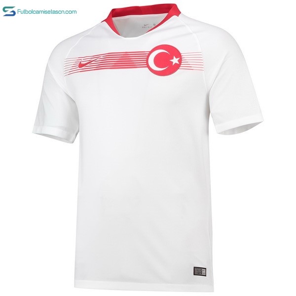 Camiseta Turquía 2ª 2018 Blanco
